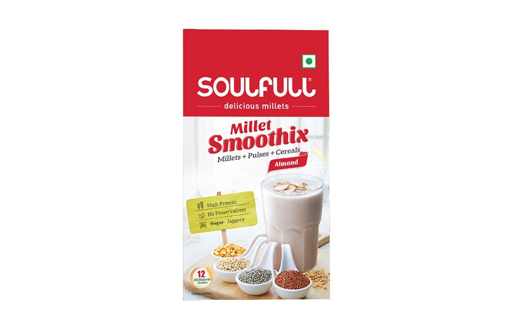 Soulfull Millet Smoothix Millets+Pulses+Creals Almond   Box  150 grams